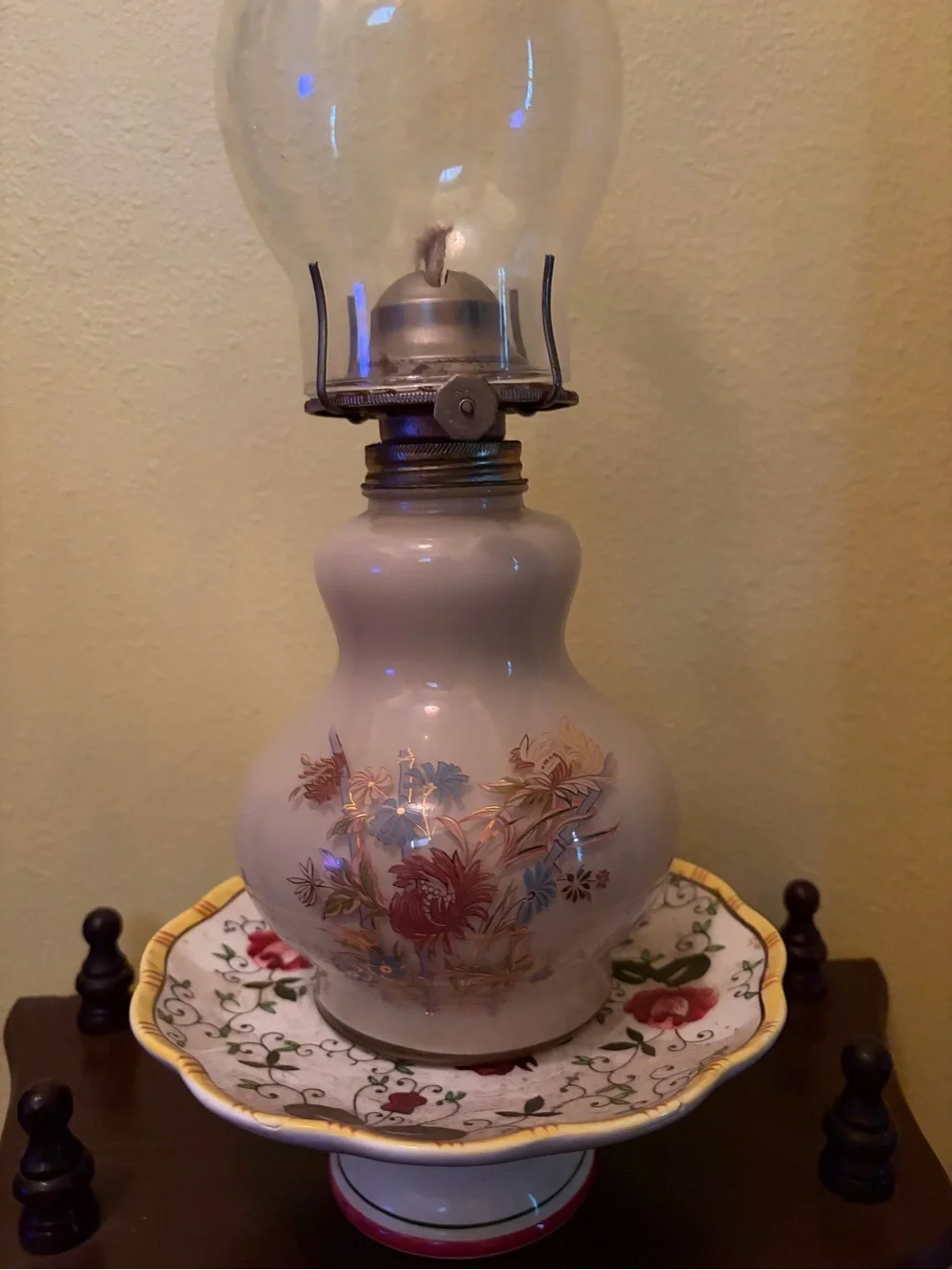 Vintage Kadaan Oil Lamp - Cream